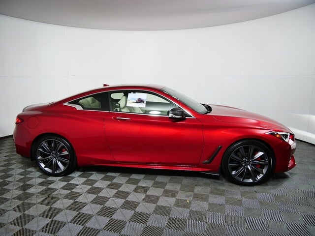 Used 2021 INFINITI Q60 Coupe RED SPORT with VIN JN1FV7LL3MM560073 for sale in Minneapolis, Minnesota